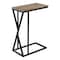 Monarch Specialties Accent Table - 25"H / Dark Taupe / Black Metal I 3249 - alternate 1